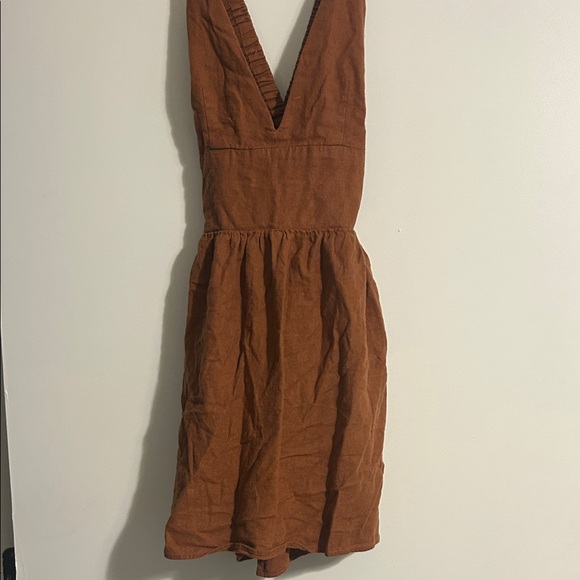 Abercrombie & Fitch Orange/Brown Backless Dress - Picture 2 of 9